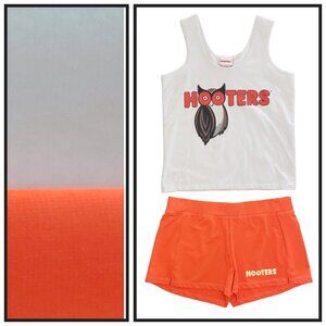 Hooters Women’s Halloween Costume Tank Top & Shorts Set Size L